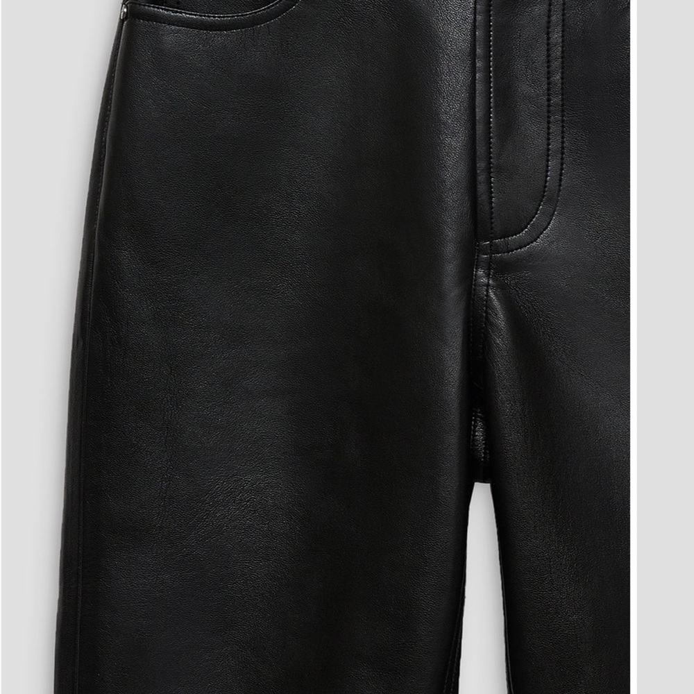 Anine Bing Black recycled leather pants - Picture 3 of 4